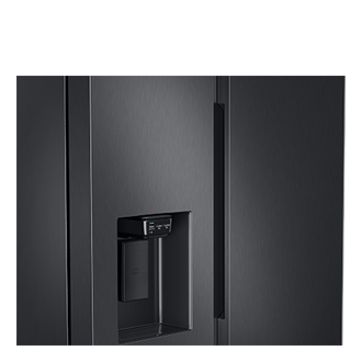 RS5300T SBS with Large Capacity,22 cu.ft Detail-Flat-Door Ebony Black 