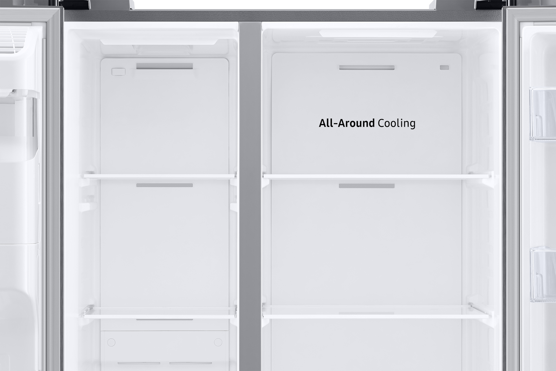 Refrigerador Side By Side Con Dispensador 628 lt Detail-All-Around-Cooling Natural Gray 