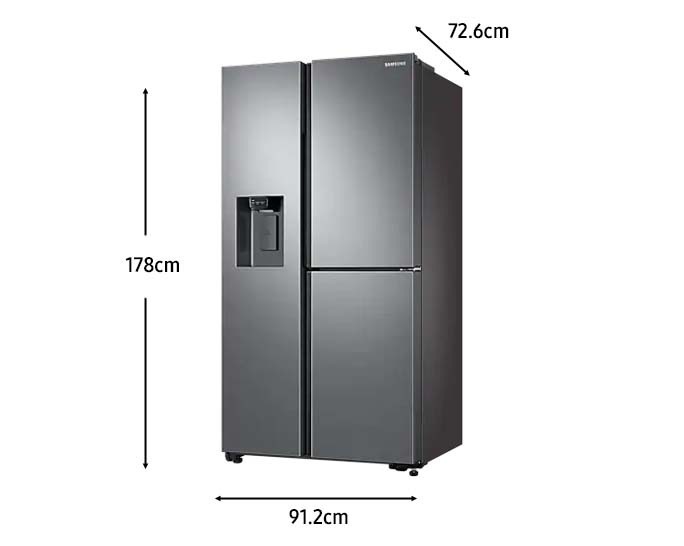 Refrigerador Side By Side Con Dispensador 628 lt Natural Gray