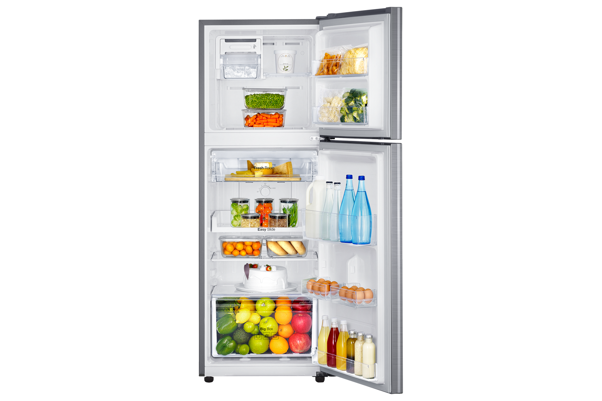 Refrigerador Top Freezer All Around Cooling 236 lt Front-Open-With-Food Silver 