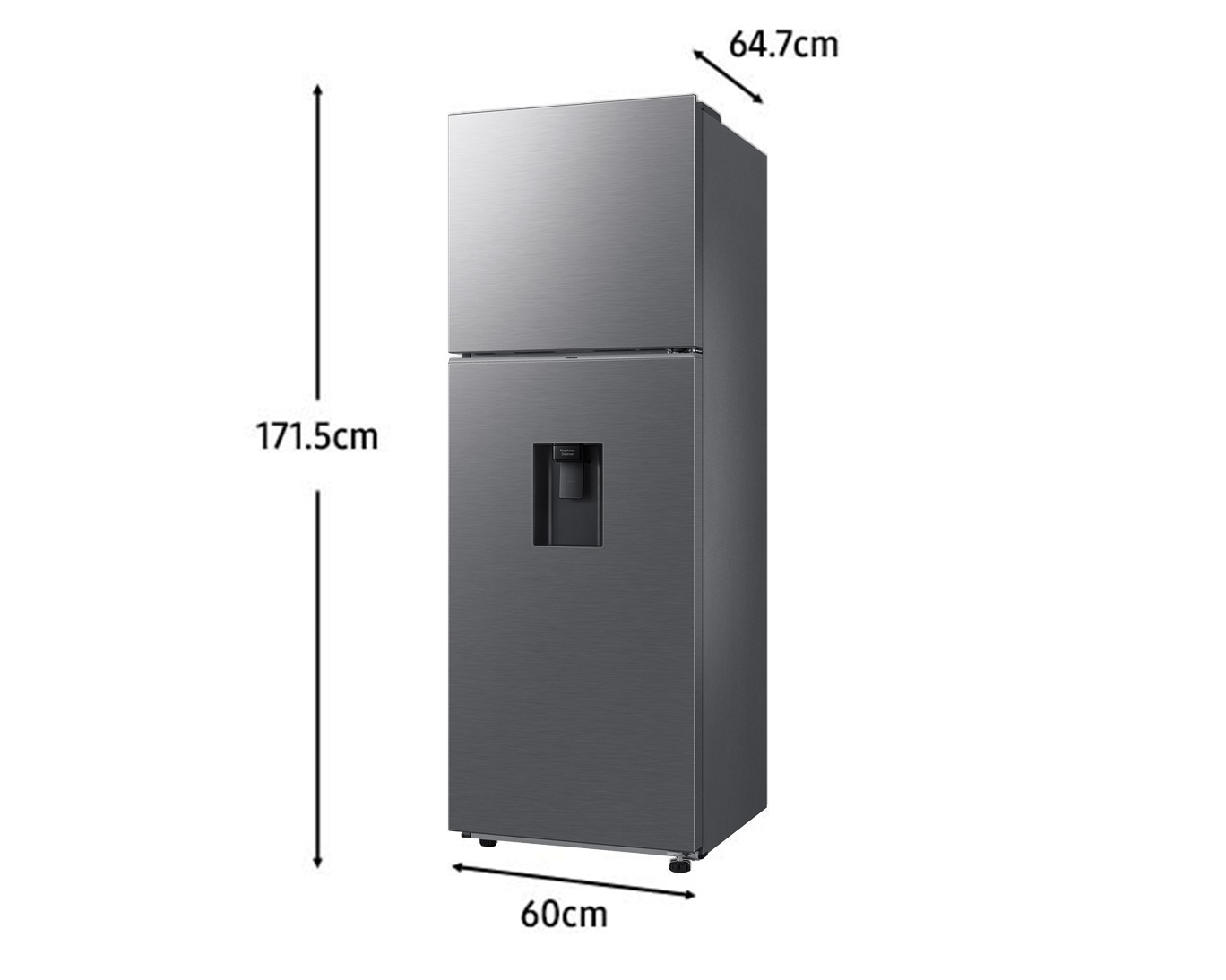 Refrigerador Top Freezer Con Dispensador 301 lt Silver