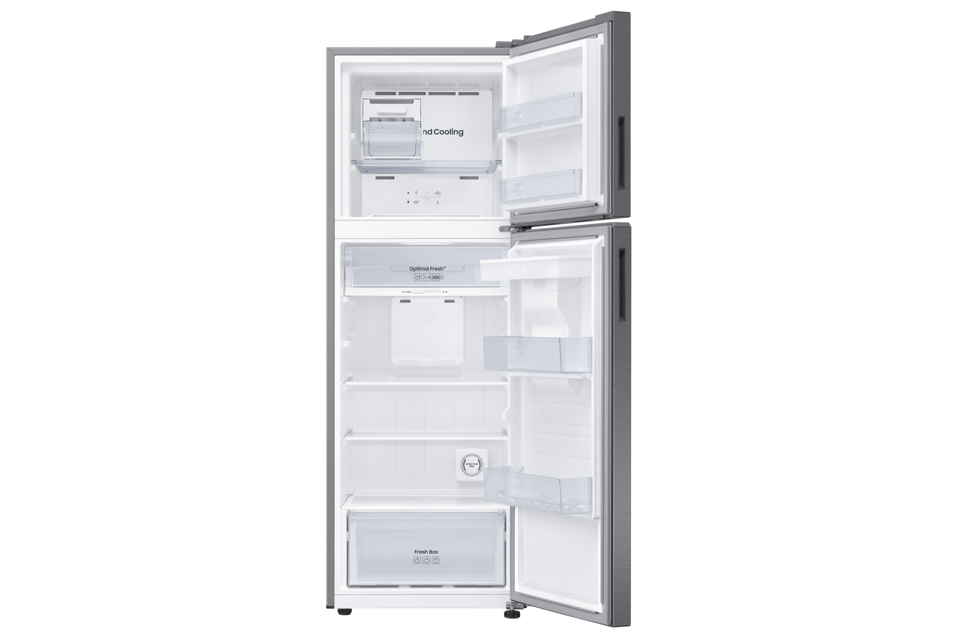 Refrigerador Top Freezer Con Dispensador 345 lt Front-Open-Without-Food Silver 
