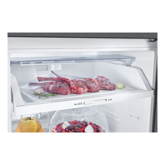 Refrigerador Top Freezer Con Dispensador 345 lt Detail-Optimal-Fresh Silver 