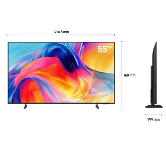 {size}" Mini LED M70H 4K Samsung Vision AI Smart TV (2026) R-Perspective Titanium Black 