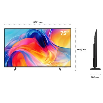 {size}" Mini LED M70H 4K Samsung Vision AI Smart TV (2026) R-Perspective Titanium Black 