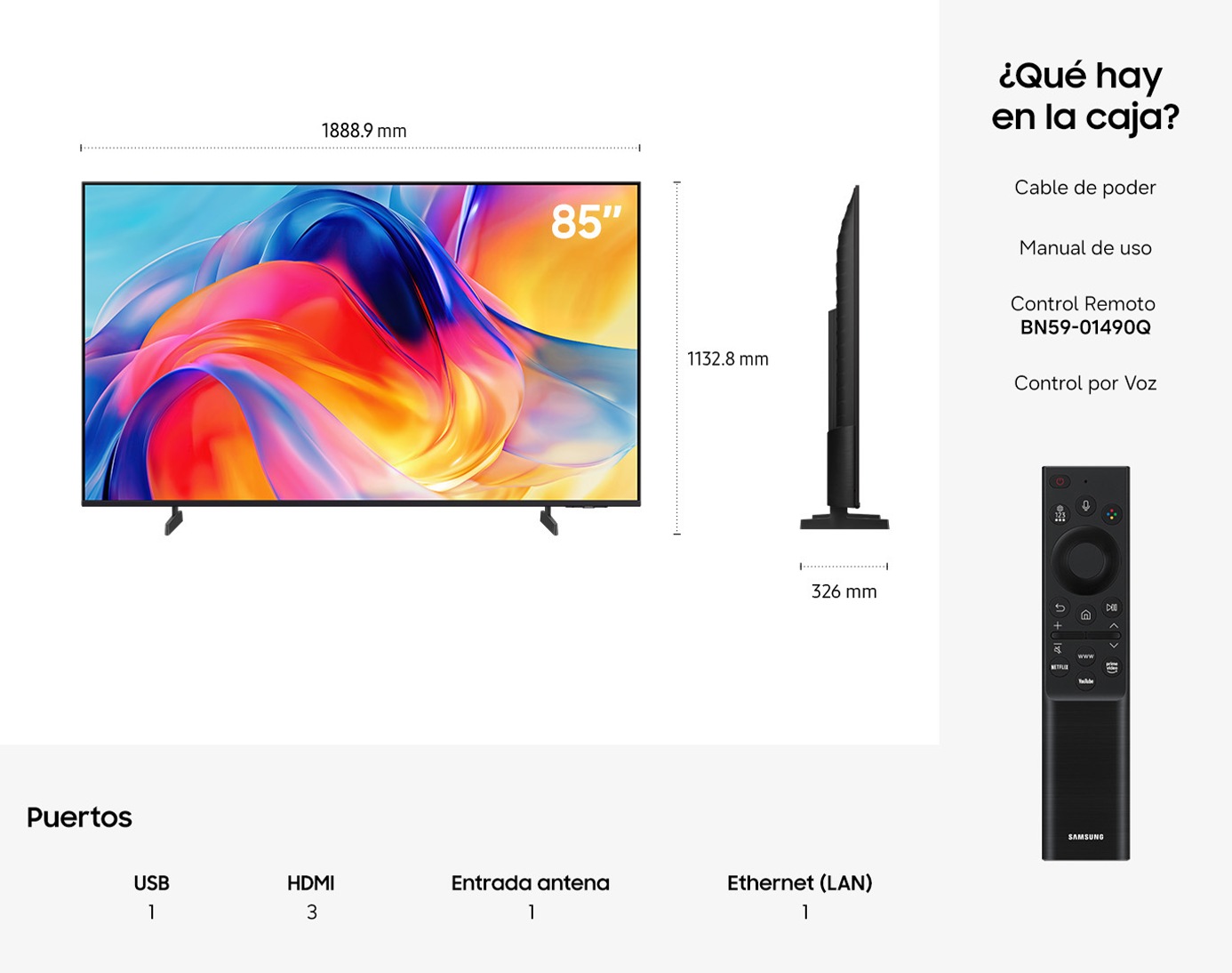 {size}" Mini LED M70H 4K Samsung Vision AI Smart TV (2026) R-Perspective Titanium Black 