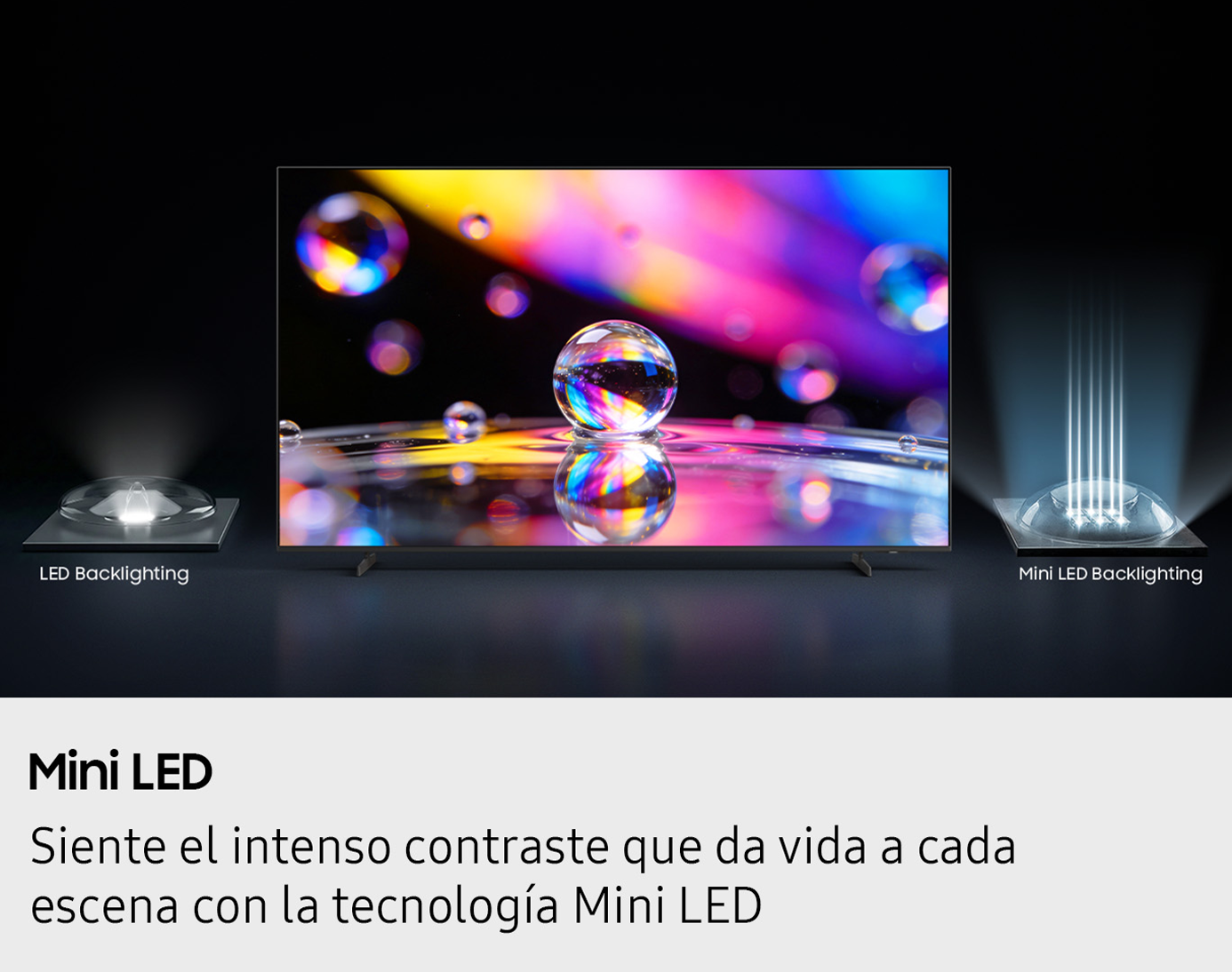 {size}" Mini LED M70H 4K Samsung Vision AI Smart TV (2026) L-Side Titanium Black 