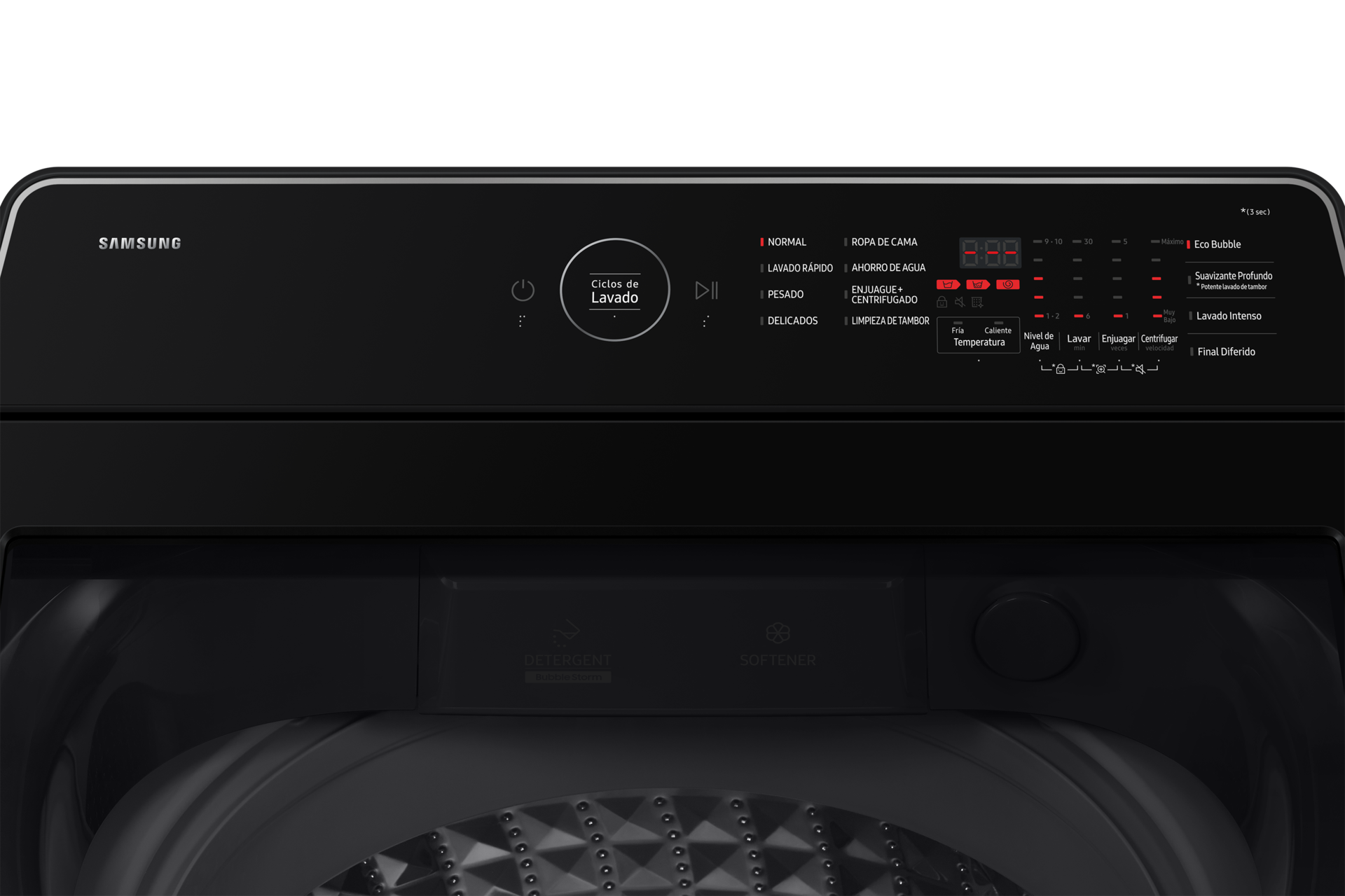 Bespoke AI Top Load Washer with AI Wash Detail2 Glam Deep Charcoal 