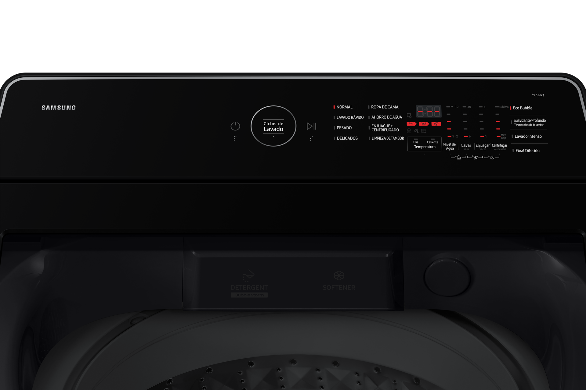 Bespoke AI Top Load Washer with AI Wash Detail2 Glam Deep Charcoal 