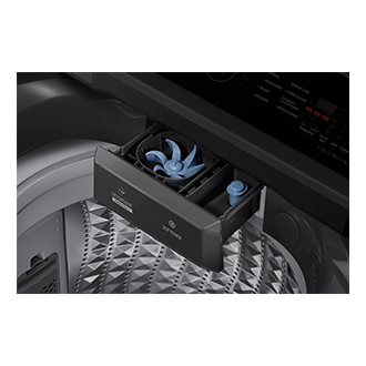 Bespoke AI Top Load Washer with AI Wash Detail3 Glam Deep Charcoal 