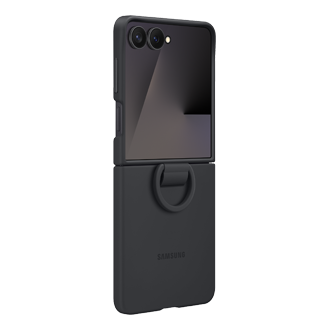 Galaxy Z Flip7 Ring Case (Silicone) Dynamic Black 