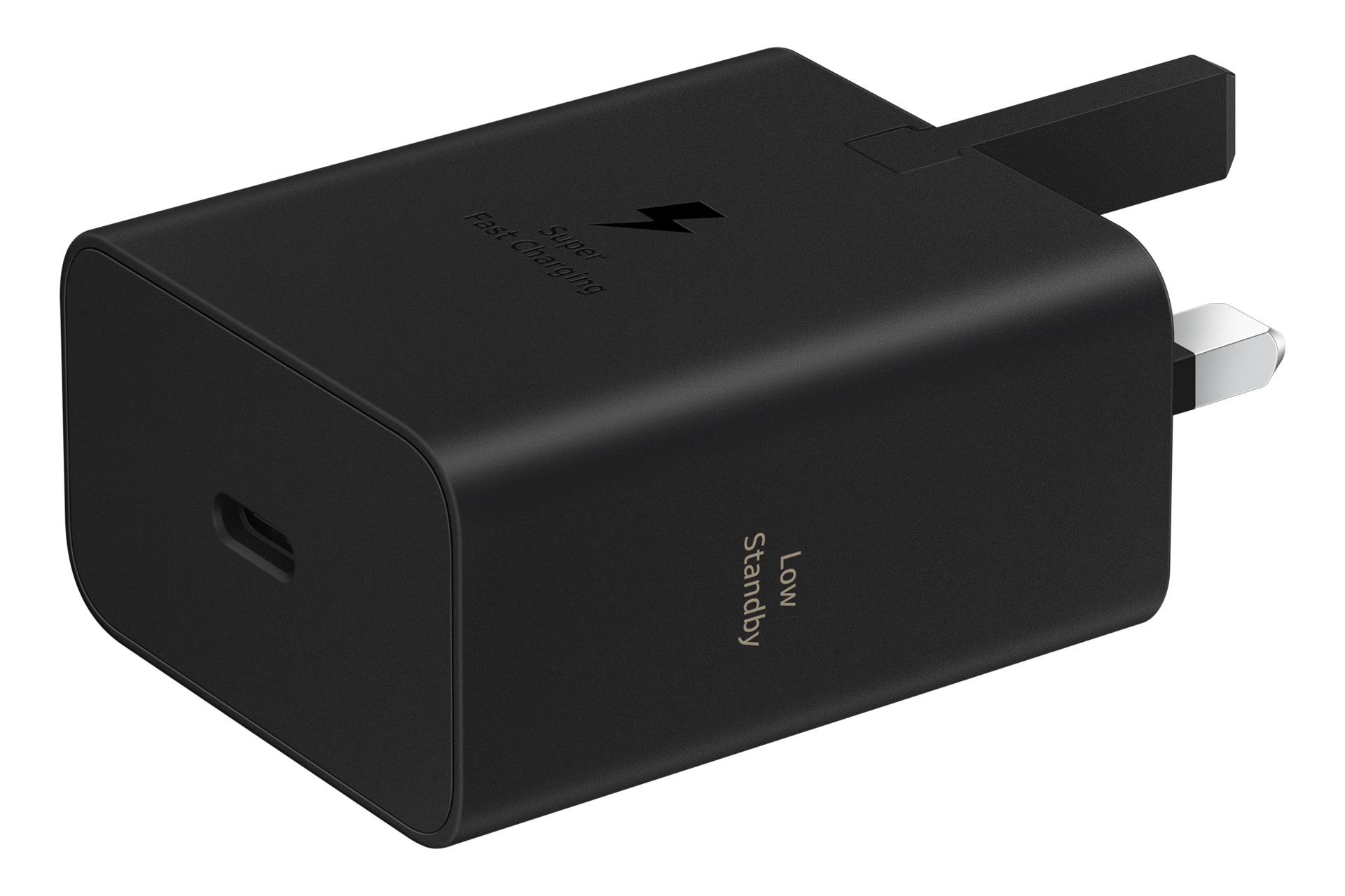 60W Power Adapter (Black) L-Perspective Black 