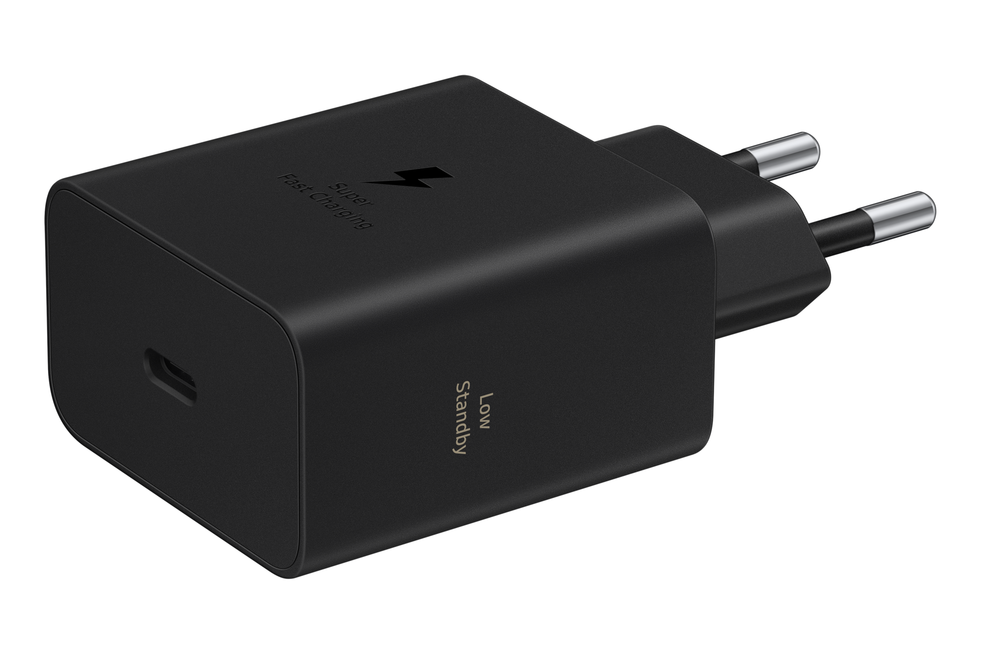 60W Power Adapter (Black) L-Perspective Black 