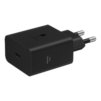 60W Power Adapter (Black) L-Perspective Black 