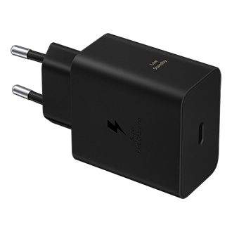 60W Power Adapter (Black) Front Black 