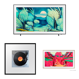 Televisor Smart 65" The Frame 4K LS03F (2025) + Parlante Portarretrato Smart Music Frame + Marco Moderno Caoba 65" Negro