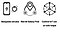 Tres iconos colocados horizontalmente, cada uno representa la función de búsqueda cercana, la red de Galaxy Find y el control IoT con un solo toque, respectivamente.