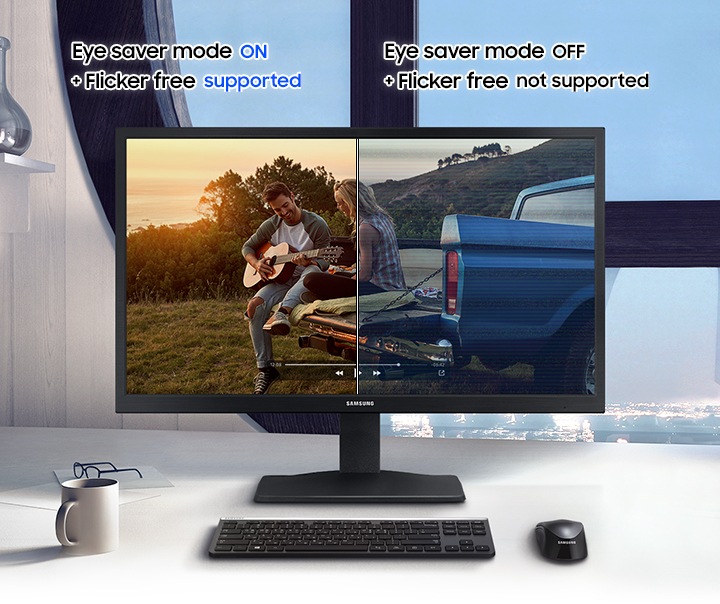  SAMSUNG Monitor de computadora FHD 1080p serie S33A de 22  pulgadas, HDMI, VGA (D-Sub), compatible con VESA, modo sin parpadeo, modo  protector de ojos (LS22A330NHNXZA) : Electrónica