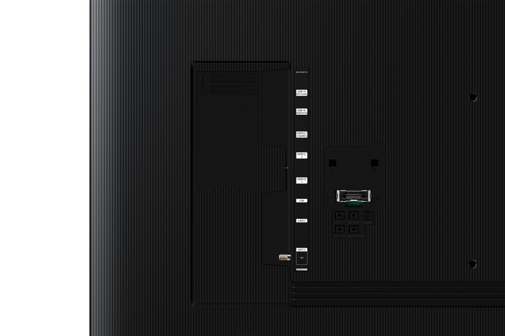 65" Hotel TV HU8000F UHD 4K Back-Detail Black 