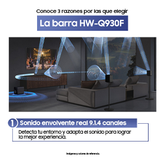 Barra de Sonido HW-Q930F/ZL Negro