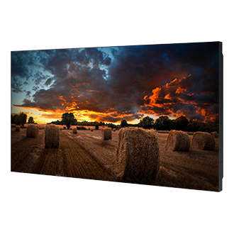 VM55B-U Ultra Narrow Bezel Video Wall Front-R-Perspective Black 