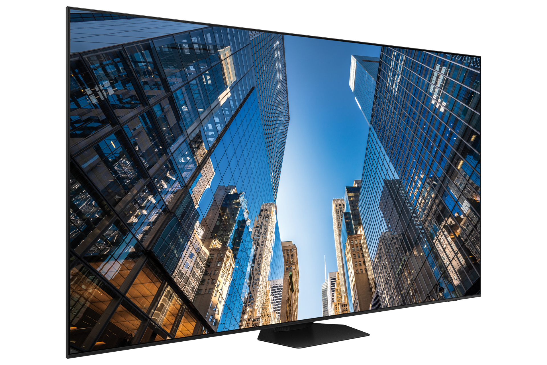 98-inch UHD Signage QE98C L-Perspective1 Black 