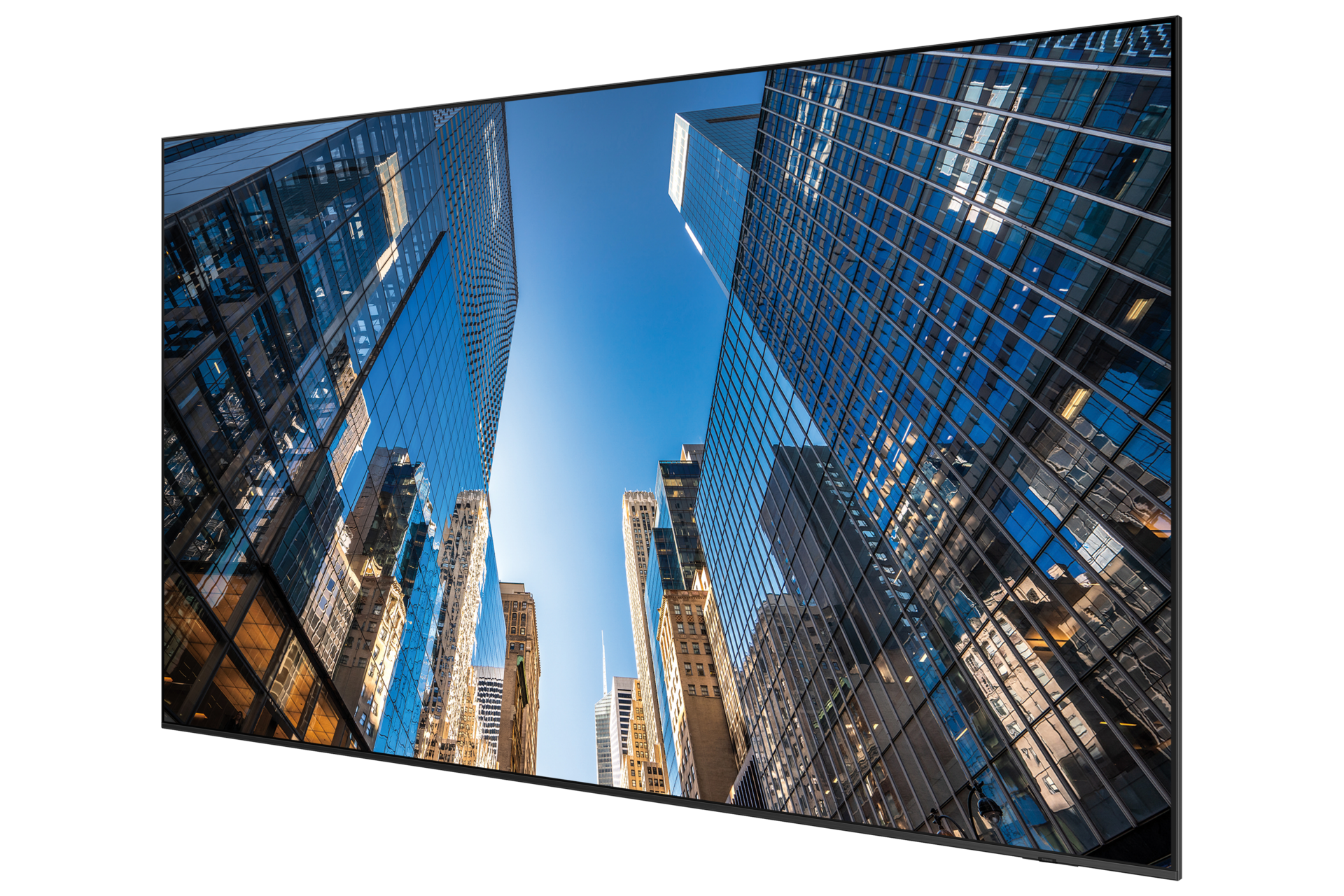 98-inch UHD Signage QE98C R-Perspective1 Black 