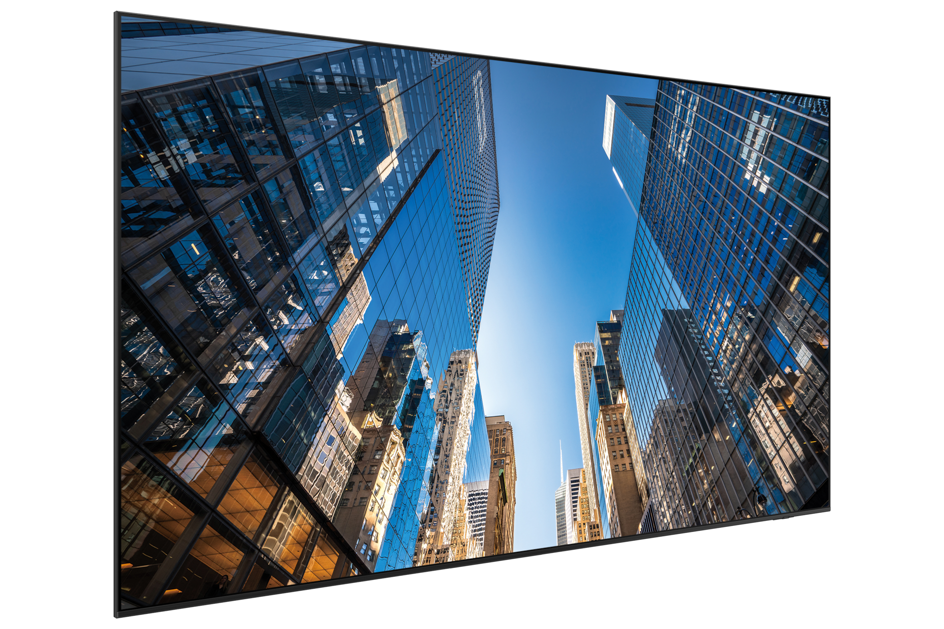98-inch UHD Signage QE98C L-Perspective1 Black 