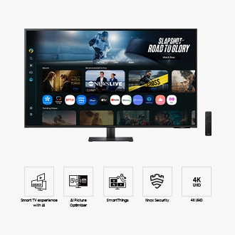 43" Smart Monitor M7 M70F (Black) 4K Samsung Vision AI Negro