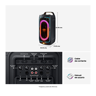 Torre de Sonido inalámbrica portable 160W MX-ST40F L-perspective2 Black 