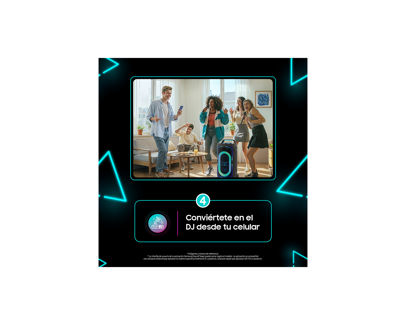 Torre de Sonido inalámbrica portable 240W MX-ST50F Top1 Black 