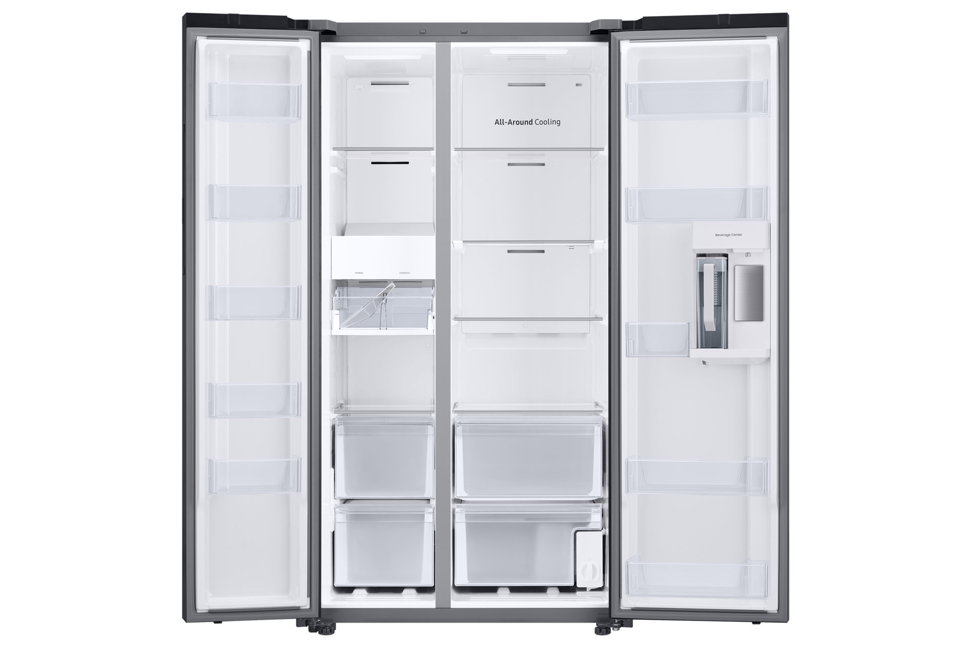 front-open-without-food Satin Gray&Clean White