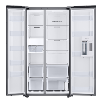 front-open-without-food Satin Gray&Clean White