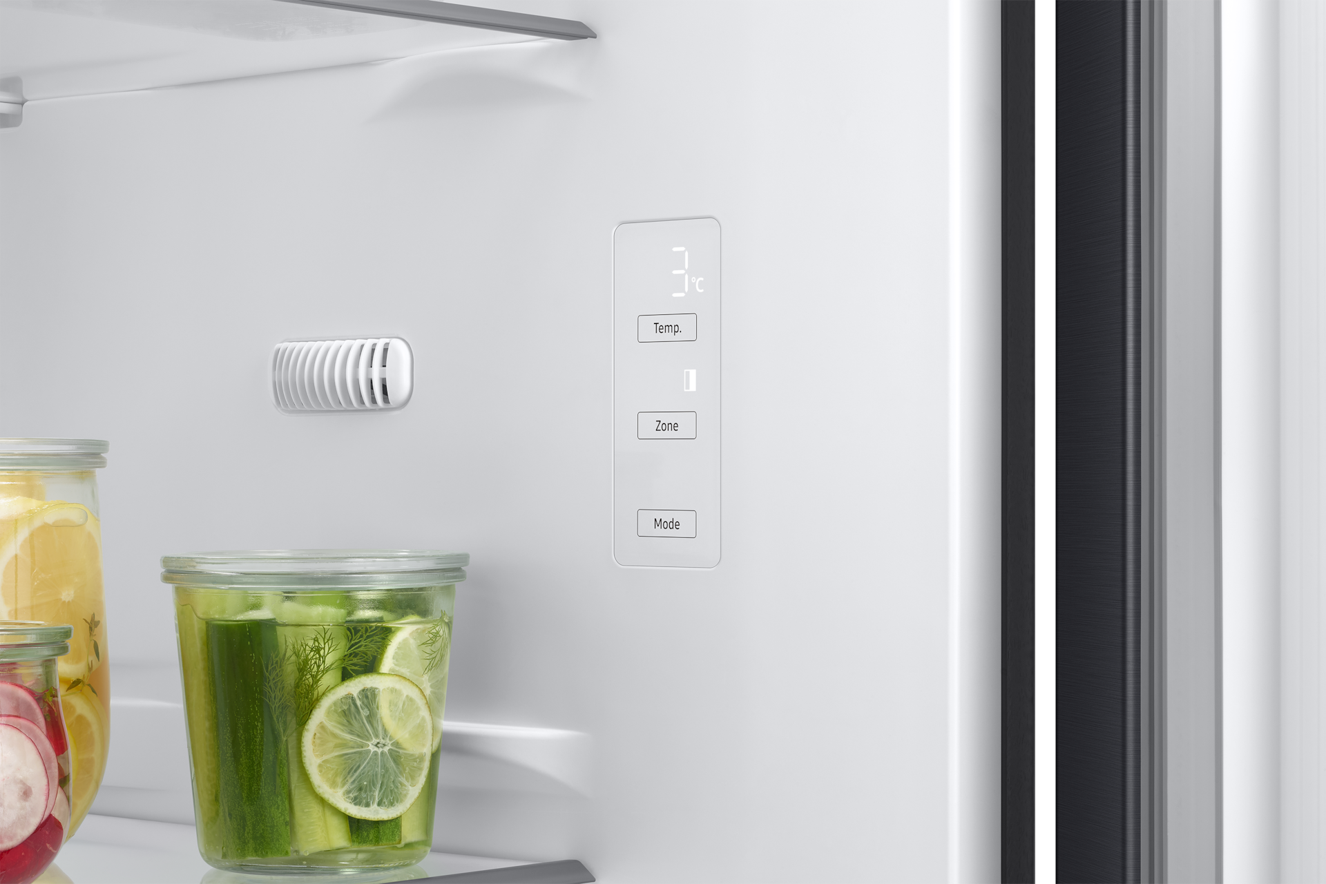 SBS Refrigerator RS40HM36 Dispenser Water Disp 526L Detail-Internal-Display Black 