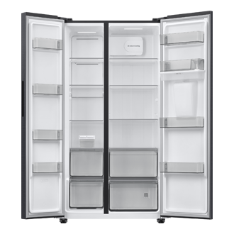 SBS Refrigerator RS40HM36 Dispenser Water Disp 526L Front-Open-without-food Black 