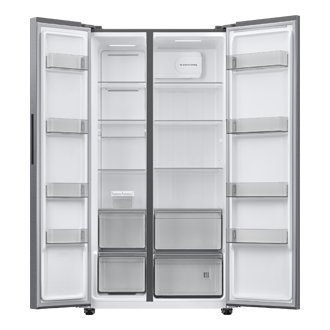 SBS Refrigerator RS40HM36 Non-Dispenser Modern and Sleek Design 526L Front-Open-without-food Silver 