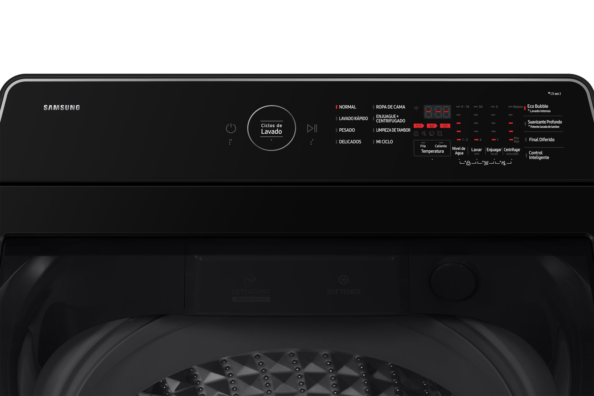 Bespoke AI Top Load Washer with AI Wash Detail2 Glam Deep Charcoal 