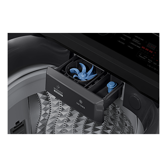 Bespoke AI Top Load Washer with AI Wash Detail3 Glam Deep Charcoal 