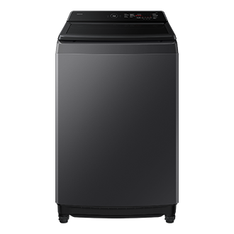 Bespoke AI Top Load Washer with AI Wash Front Glam Deep Charcoal 