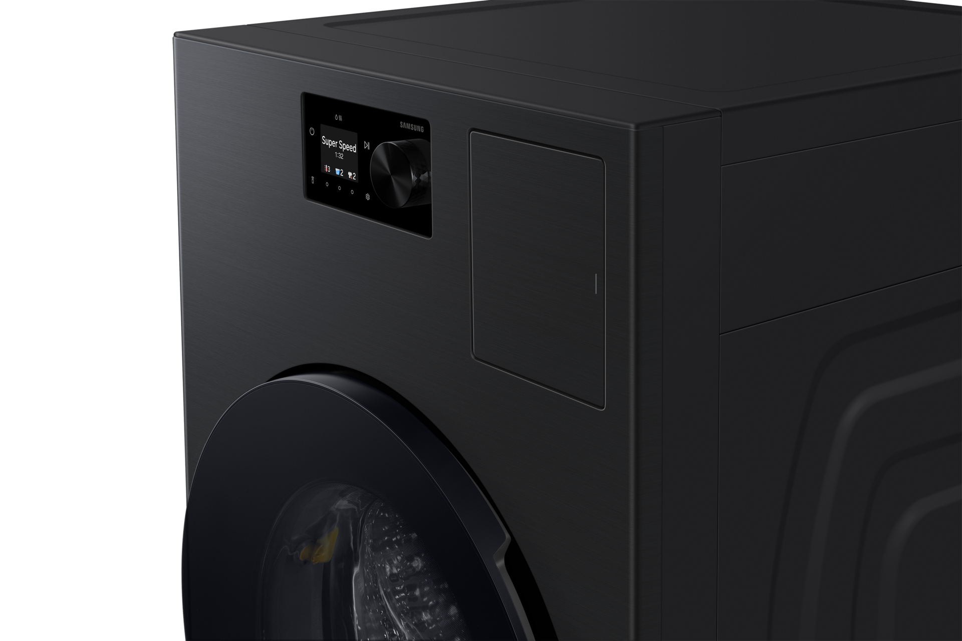 Bespoke AI Laundry (Combo) All-in-One Combo 25kg + 18kg R-Perspective-Detail1 Black Caviar 