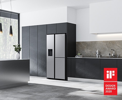 RS8000BC is installed in kitchen with cabinets in a Built-in Look. It awarded IF Design Award 2020.