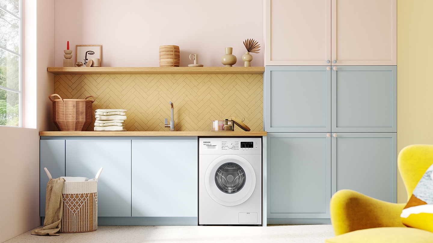 WW3000AM is installed in the laundry room.