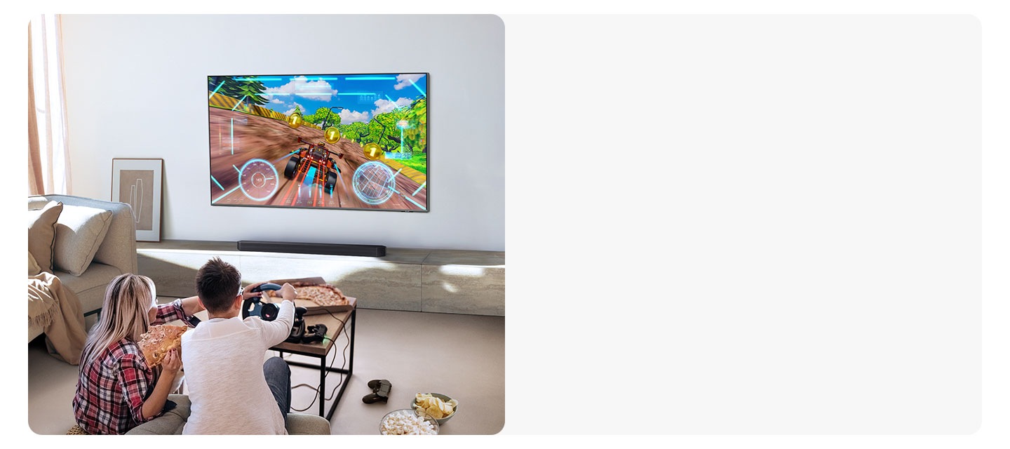  Game Pro režim – soundbar rozpozná herní konzoli a optimalizuje zvuk pro dynamický a pohlcující herní zážitek