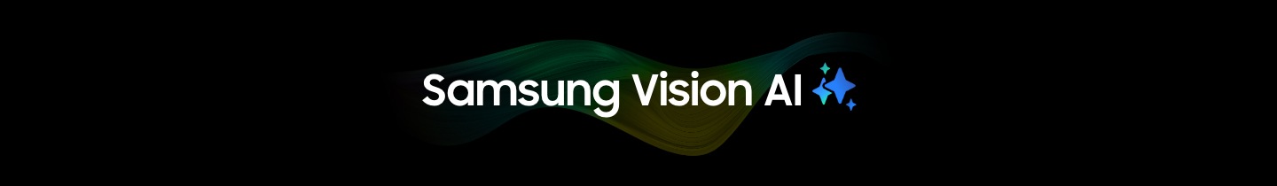 Nápis Samsung Vision AI s logem Samsung AI.