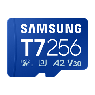 T7 microSD Card microSDXC™ UHS-I Card Front Blue 