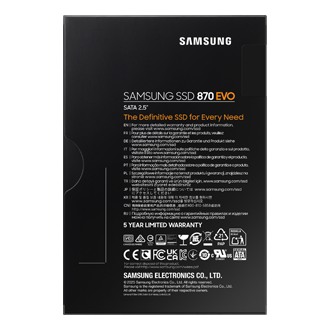 870 EVO SATA 2.5" SSD PKG-Back Black 