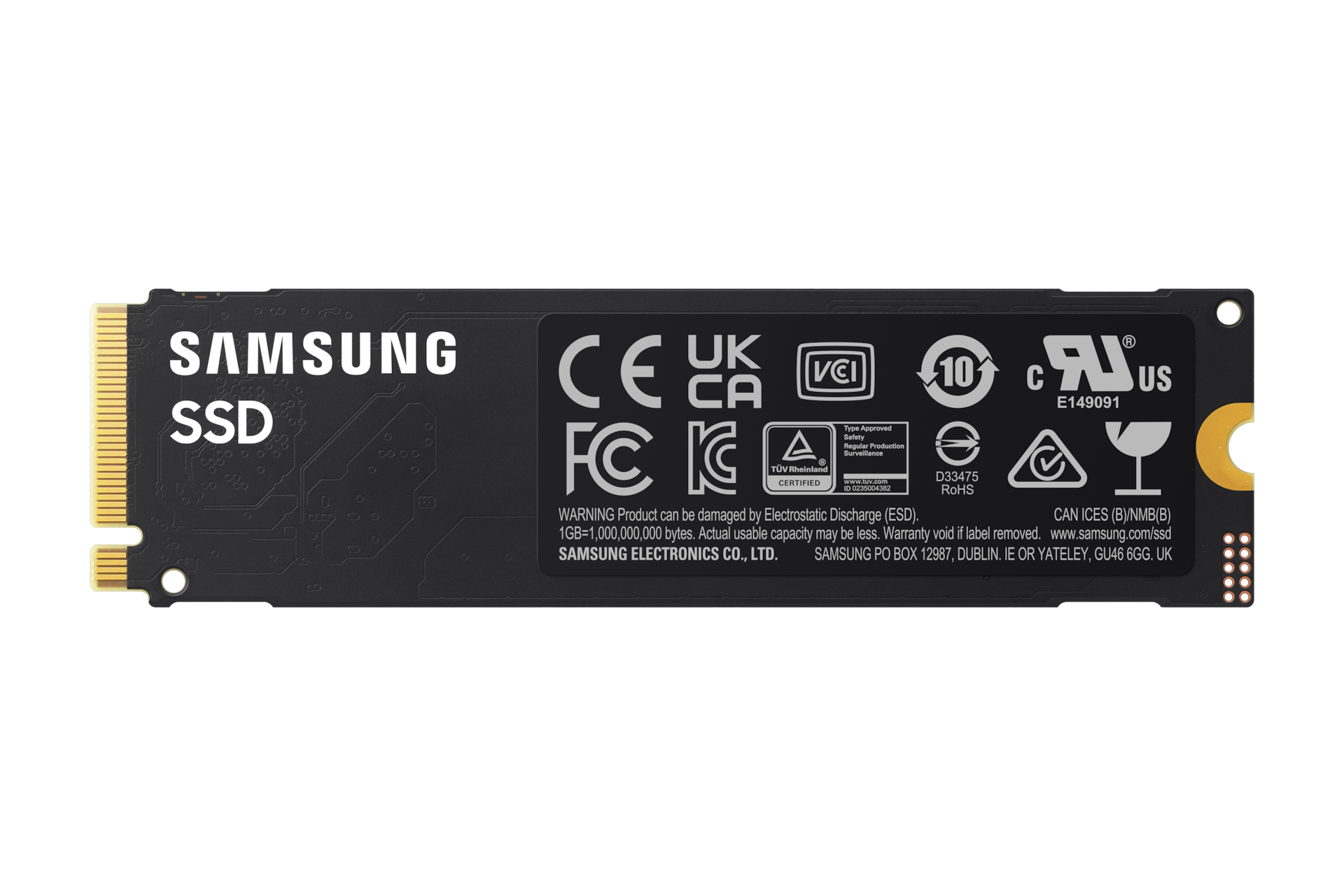 990 PCIe 4.0 NVMe M.2 SSD Back Black 