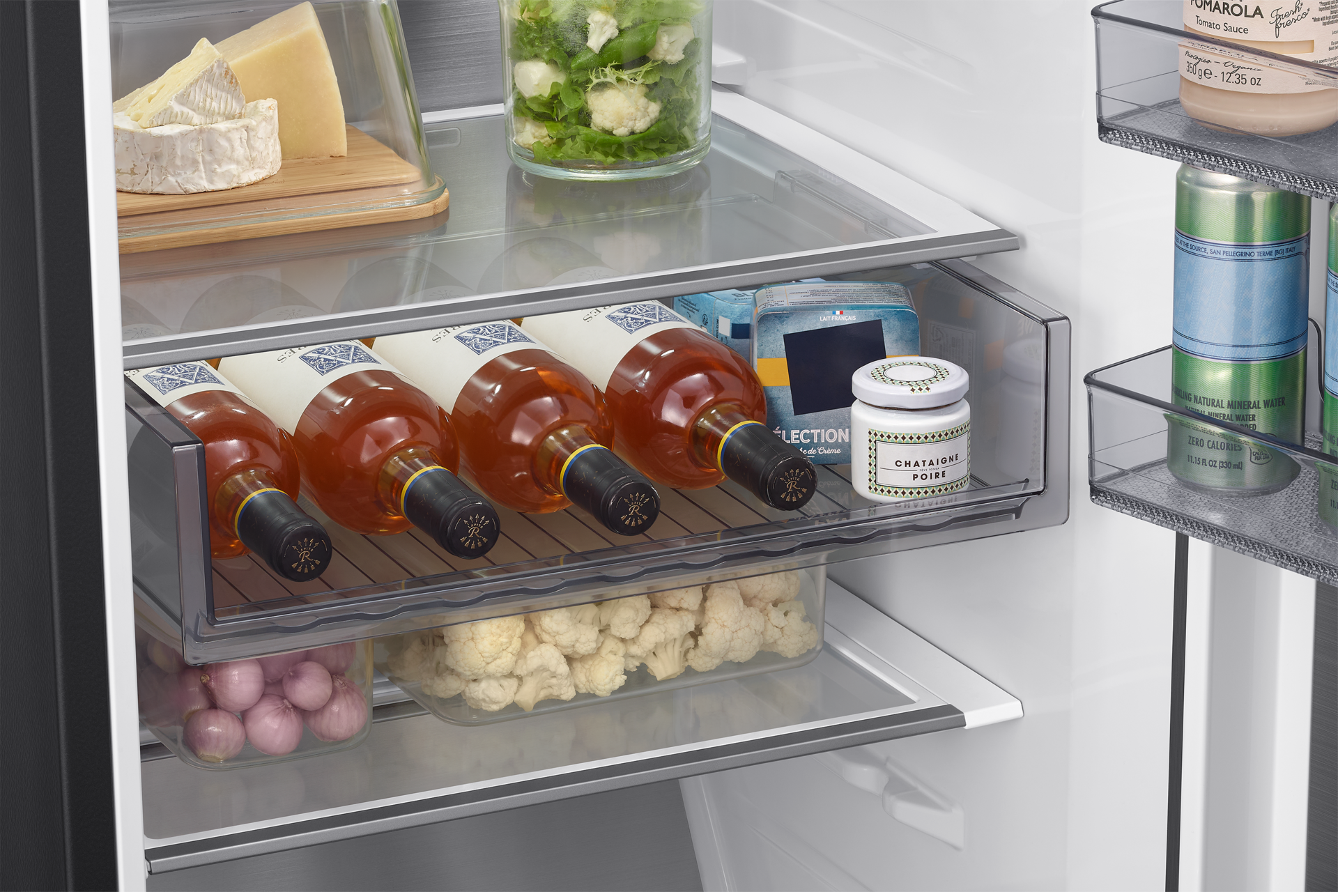Tall One Door RI80H/24 AI precise cooling 387L Detail-Multi-tray Black 