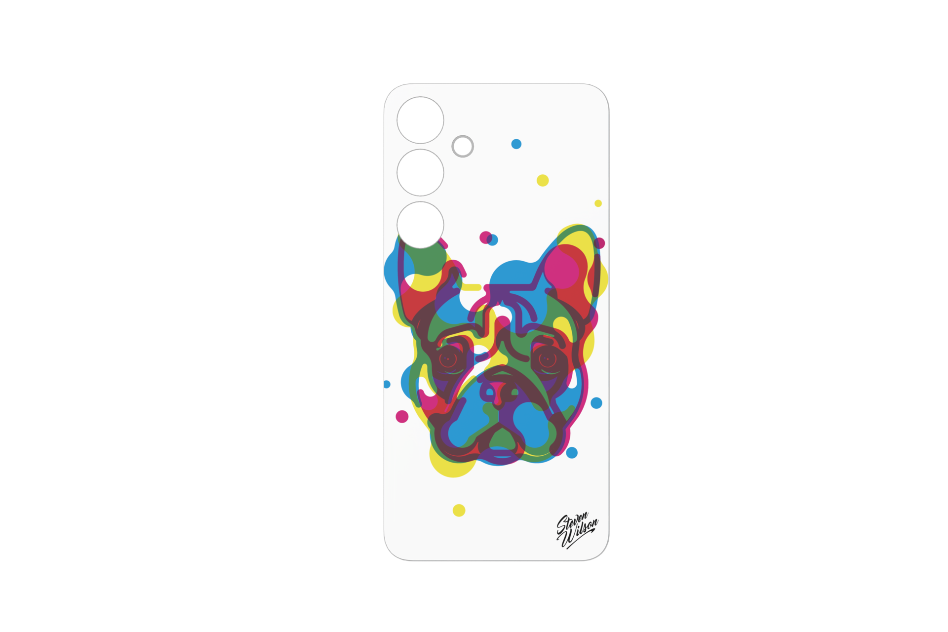 Samsung Artist Steven Wilson Flipsuit Card für das Galaxy S24+ Silber, Blau Und Pink