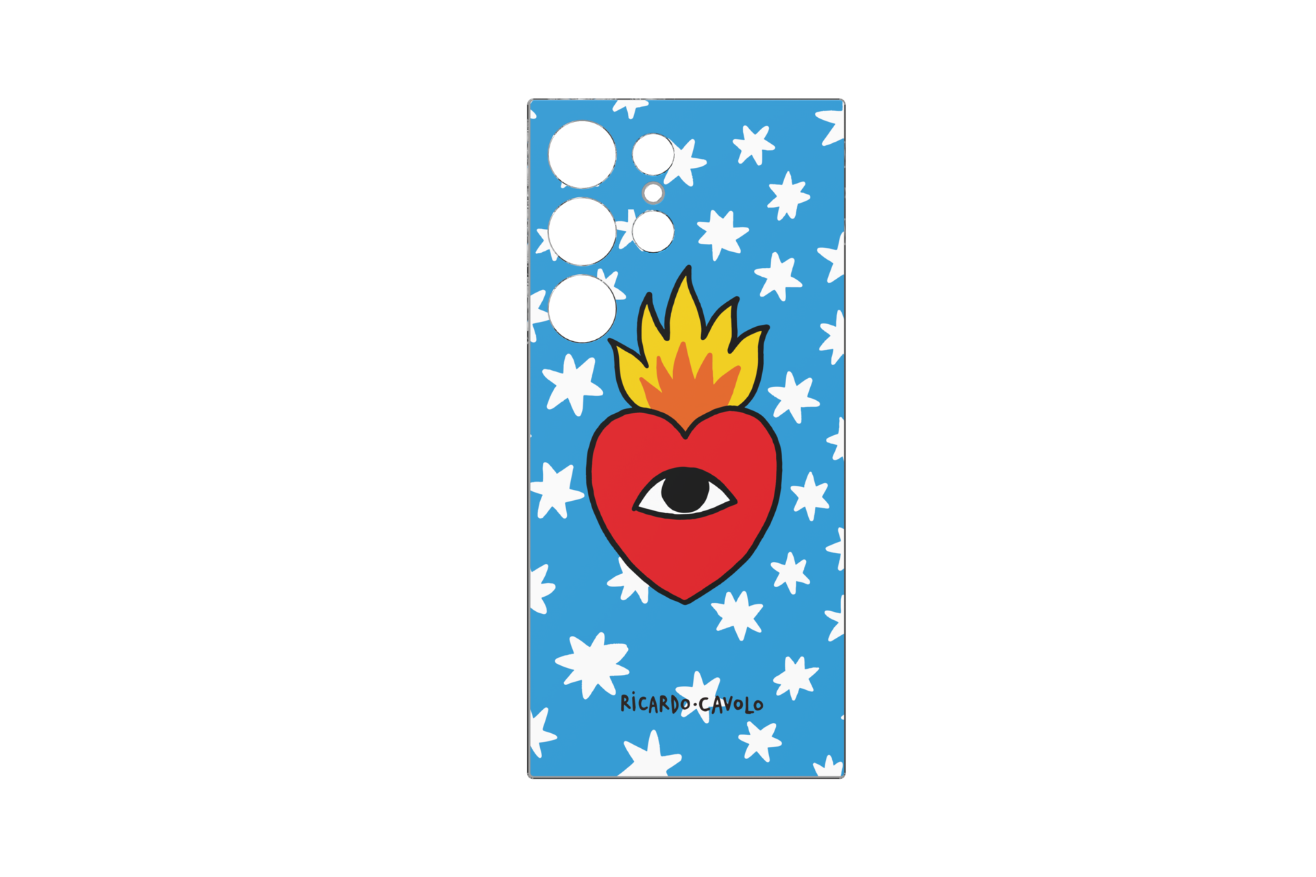 Samsung Artist Ricardo Cavolo Flipsuit Card für das Galaxy S24 Ultra Blau, Rot Und Gelb